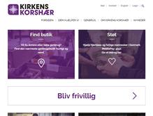 Tablet Screenshot of kirkenskorshaer.dk